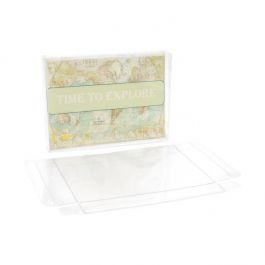 Boites cadeau plastique à transparence cristalline 12.4 x 2.5 x 16.8cm (25 Pièces) [FPB123]