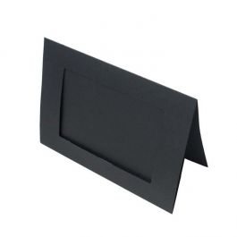 Carte passe-partout noir avec découpage rectangulaire intérieur de 8.5 x 13.7cm pour photos ou impressions de 10 x 15cm. 240g 13.0 x 17.8cm (50 Pièces) [PJ02112]