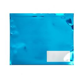 Enveloppes métallisées Bleu électrique, avec fenêtre 30,5 x 23 cm (100 pièces) [MMW129BL]