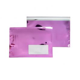 Enveloppes d'Expédition Rose Métallisé + Fenêtre 24,1 x 15,2 cm (100 pièces) [MMW96PK]