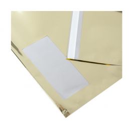 Enveloppes d'Expédition Or Métallisé + Fenêtre 24,1 x 15,2 cm (100 pièces) [MMW96SG]