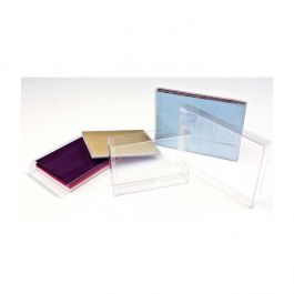 Boites cadeau plastique à transparence cristalline 14.3 x 2.5 x 14.1cm (25 Pièces) [FB48]