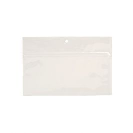Sachet zip haute barrière avec trou de suspension blanc métallisé 15.2x7 cm (100 pièces) [HZBB2MW]