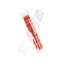 Sachet à trou de suspension refermable à transparence cristalline 8.9x39.4 cm (100 pièces) [HB315]