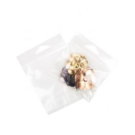 Sachet à trou de suspension refermable à transparence cristalline 9x6.4 cm (100 pièces) [HB32]