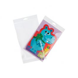 Sachet à trou de suspension refermable à transparence cristalline 15.1x22.2cm (100 pièces) [HB59]