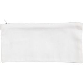 Trousse en coton, dim. 11x23 cm,  210 g/m2, blanc, 1pièce [HOB499903]