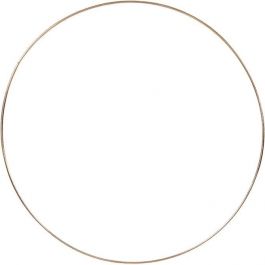 Anneau de fil métallique, d: 30 cm, ép. 3 mm, or, 1pièce [HOB52429]