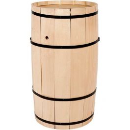 Tonneau, h: 54 cm, l: 30 cm, hêtre, grand, 1pièce [HOB59201]