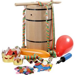 Tonneau pour carnaval avec accessoires, h: 54 cm, hêtre, grand, 1set [HOB59207]