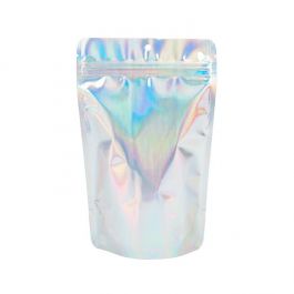 Standbodenbeutel Irisierend/Holographisch 13x7.9x20.6cm mit Aufhängeloch (25 Stück)[ZBGH3]