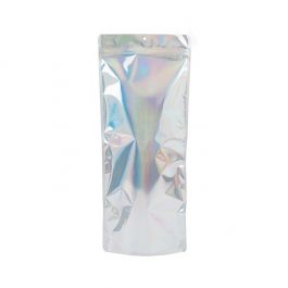Standbodenbeutel Irisierend/Holographisch 17.8x6x43.2cm mit Aufhängeloch (25 Stück) [ZBGH3N]