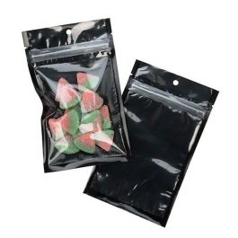 Sachet zip Transparent/Noir 9.2x12.7cm (100 pièces) [HZB4CB]