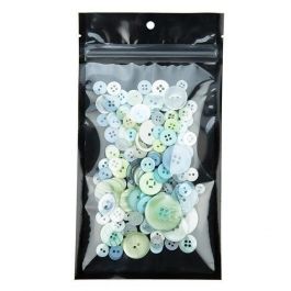 Sachet zip Transparent/Noir 10.2x16.5cm (100 pièces) [HZB5CB]
