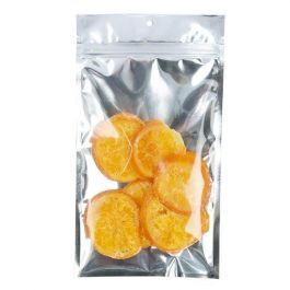 Sachet zip à trou de suspension transparent/argenté 12,7x20,8 cm (100 pièces) [HZB6S]