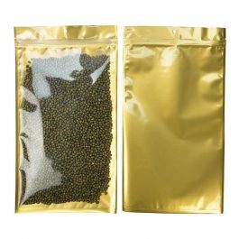 Sachet zip à trou de suspension transparent/or 17,8x30,5cm (100 pièces) [HZB8CG]