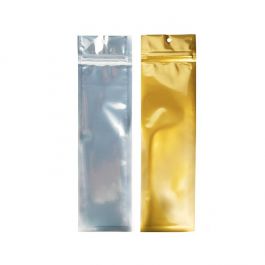 Sachet zip Transparent/Or 6,4x22,9 cm (100 pièces) [HZBB1CG]