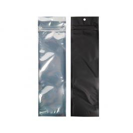 Sachet zip Transparent/noir Mat 6,4x22,9 cm (100 pièces) [HZBB1CMB]