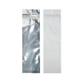 Sachet zip Transparent/Blanc Mat 6,4x22,9 cm (100 pièces) [HZBB1CMW]