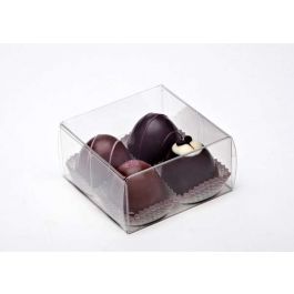 Boites cadeau plastique à transparence cristalline 9.2 x 2.5 x 9cm (25 Pièces) [FPB235]