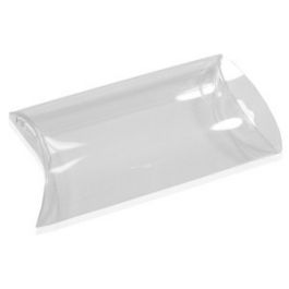 Petites boites berlingot à transparence cristalline 6.4 x 2.2 x 10.2cm  (Crochet pour suspension optionnel)   (25 Pièces)  [PB100]