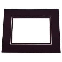 Double Passe Partout Noir/Noir 4 x 16.75cm pour le découpage intérieur. 20.3 x 25.4cm (25 Pièces) [MD30037]