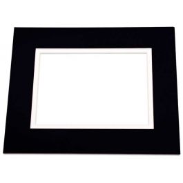 Double Passe Partout Noir/Blanc 4.5 x 6.5cm pour le découpage intérieur. 50.8 x 61.0cm (25 Pièces) [MD30061]