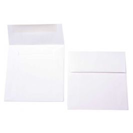 Enveloppes opaques Premium, Blanche 12.7 x 12.7cm (50 Pièces) [E180]