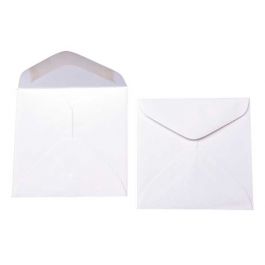 Enveloppes opaques Premium, Blanche 7.3 x 7.3cm (50 Pièces) [E1e0]