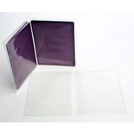 Pochettes vinyles style porte-monnaie pour cartes et enveloppes A6 17.5 x 27.0cm   (100 pièces)   [VINA6]