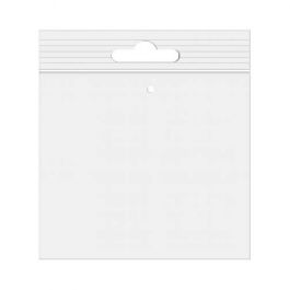 Sachet zip à transparence cristalline avec trou de suspension européen + trou d'aération 12,7x12,7cm (100 pièces) [ZE55V]