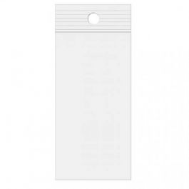 Sachet zip à transparence cristalline avec trou de suspension 6,4x30,5cm (100 pièces) [ZR2H12]