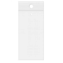 Sachet zip à transparence cristalline avec trou de suspension + trou d'aération 5x20 cm (100 pièces) [ZR28V]