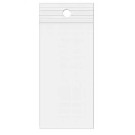 Sachet zip à transparence cristalline avec trou de suspension 7x25,4 cm (100 pièces) [ZR23Q10]