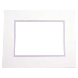 Double Passe Partout Ivoire/Argent. 19 x 24cm pour le découpage intérieur. 27.9 x 35.6cm (10 Pièces) [MD20024]