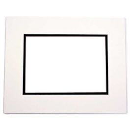 Double Passe Partout Ivoire/Noir 38.75 x 48.75cm pour le découpage intérieur. 50.8 x 61.0cm (10 Pièces) [MD20167]