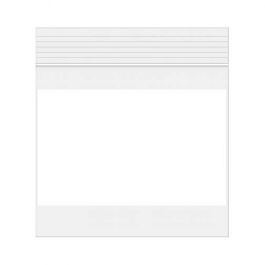 Sachet zip à transparence cristalline avec fenêtre d'écriture blanche 5x5 cm (100 pièces) [ZWC22]