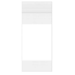 Sachet zip en PE-BD avec fenêtre d'écriture blanche 10,2x20,3cm (100 pièces) [2WE48]