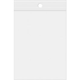 Sachet zip transparent en PE-BD avec trou pour suspension 7,6x12,7cm (100 pièces) [4PR35]