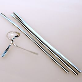 Plastique Armé - lien argent métallique 15.2 x .4cm (1000 Pièces) [TT6MS]