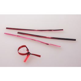 Plastique Armé - lien rouge métallique 15.2 x .4cm (1000 Pièces) [TT6MR]