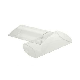  Premium Clear Pillow Box with Hanger 7.6 x 2.5 x 12.7cm (25 Pieces) [PB76AS] CLOSEOUT SALE!
