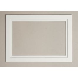 Double Passe Partout Blanc/Blanc 9.5 x 14.5cm pour le découpage intérieur. 12.7 x 17.8cm (10 Pièces) [MD20221]