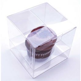 Boites à Cupcake pour un cupcake 10.2 x 10.2 x 10.2cm (100 pièces) [CBS56]