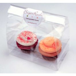 Sachets à Cupcake pour 2 cupcake 17.5x10x22.5 cm (100 pièces) [CBG2]