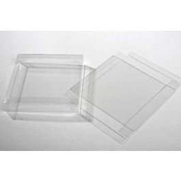Boites cadeau plastique à transparence cristalline 14.9 x 2.5 x 14.9cm (25 Pièces) [FB189]