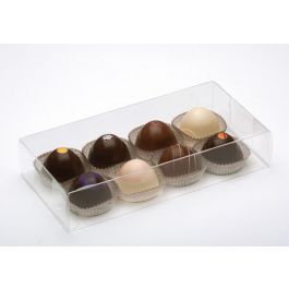 Boite pour truffes à transparence cristalline 10.8 x 4.1 x 21.6cm (25 Pièces) [FB193]