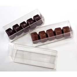 Boite pour truffes à transparence cristalline 3.5 x 3.5 x 10.8cm (25 Pièces) [FB196]