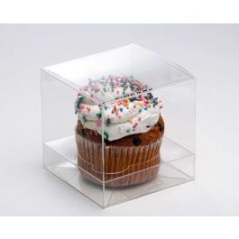 Boites Jumbo à Cupcake pour gros cupcake 10.2 x 10.2 x 10.2cm (100 pièces) [CBS208]