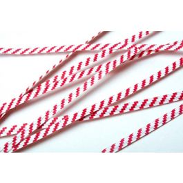 Papier Armé - lien à rayures blanc/ rouge 10.2 x .4cm (1000  Pièces) [TT4WRS]